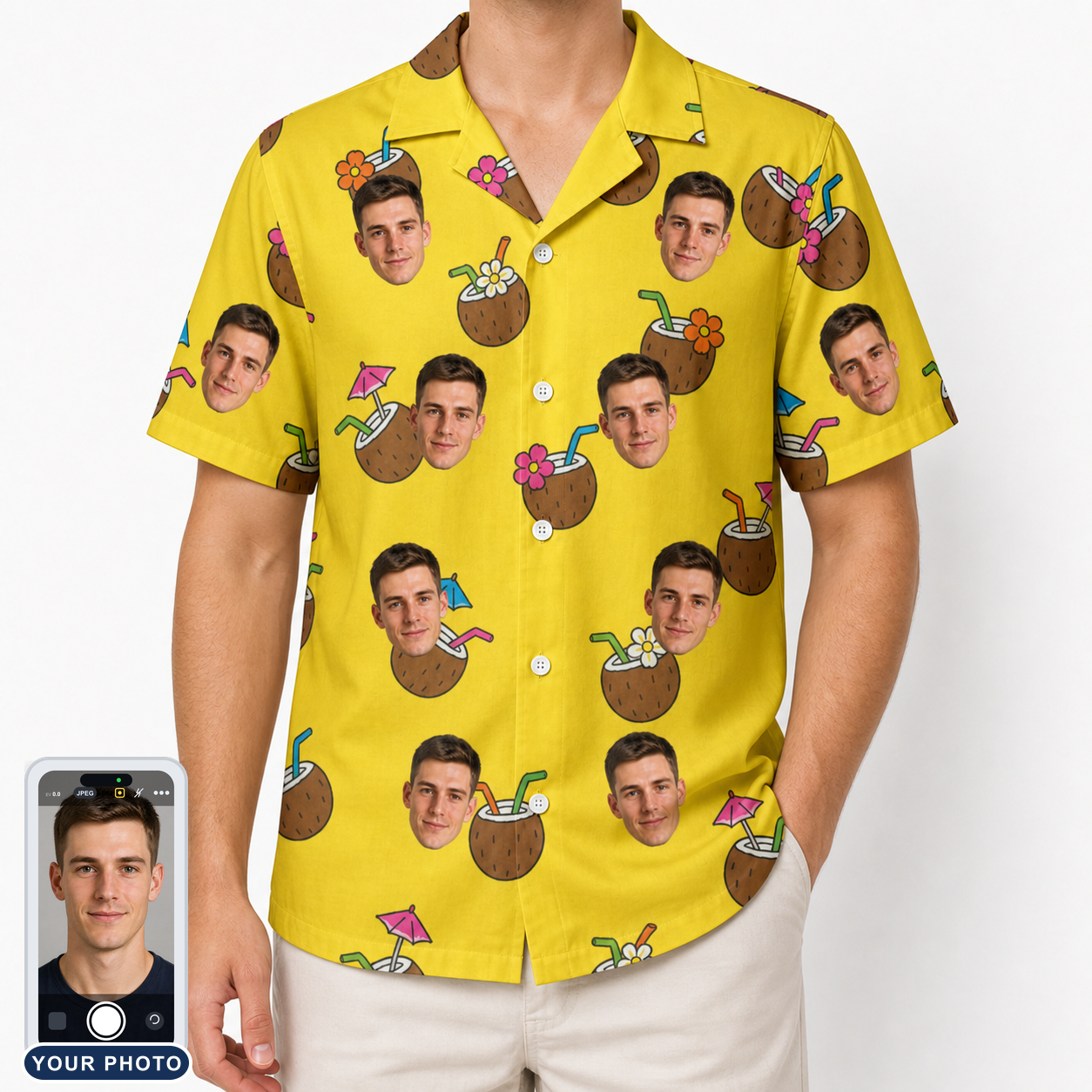 Men's Nutty Nectar Custom Face Hawaiian Shirt