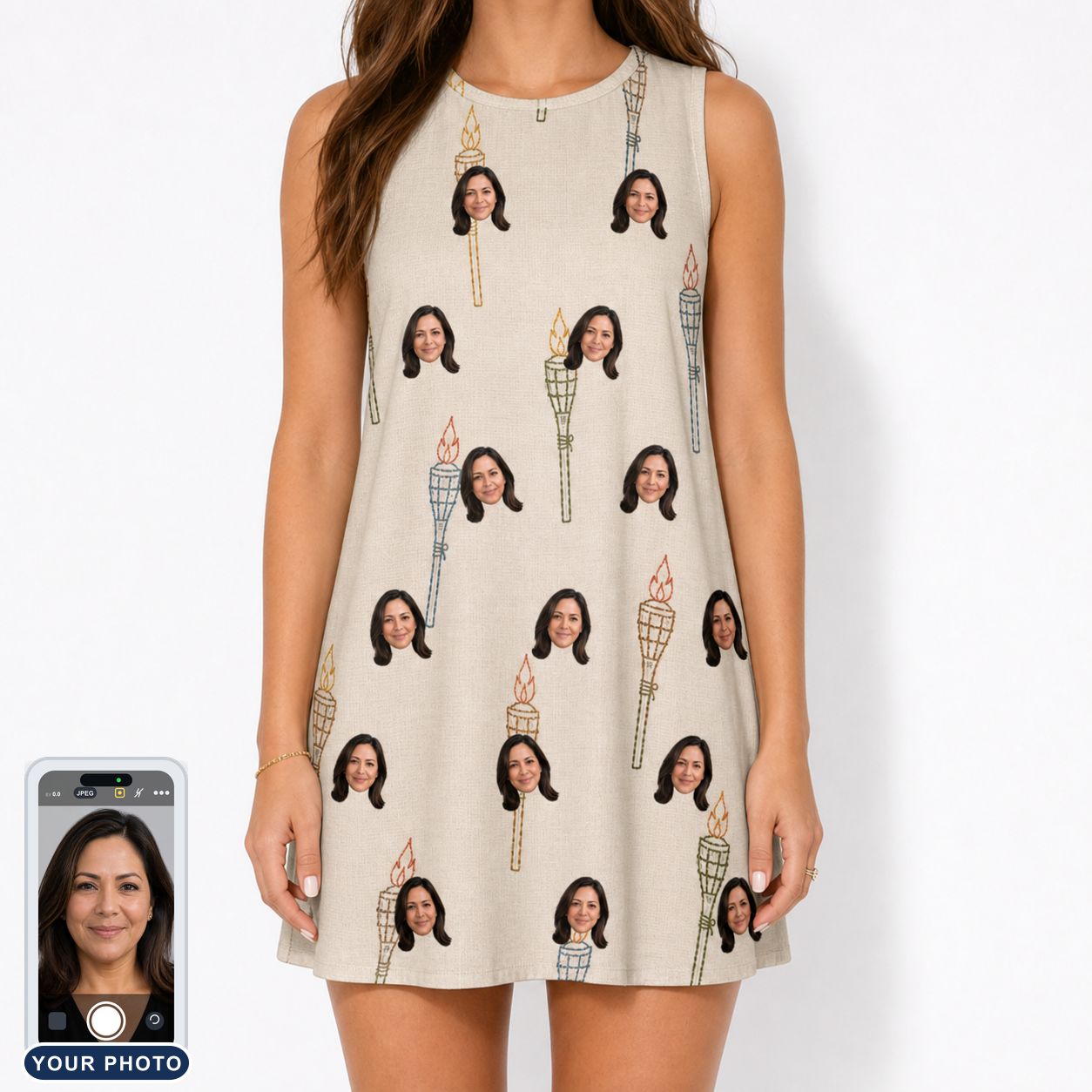 Women's Brazier Bohemia Custom Face Tank Dress