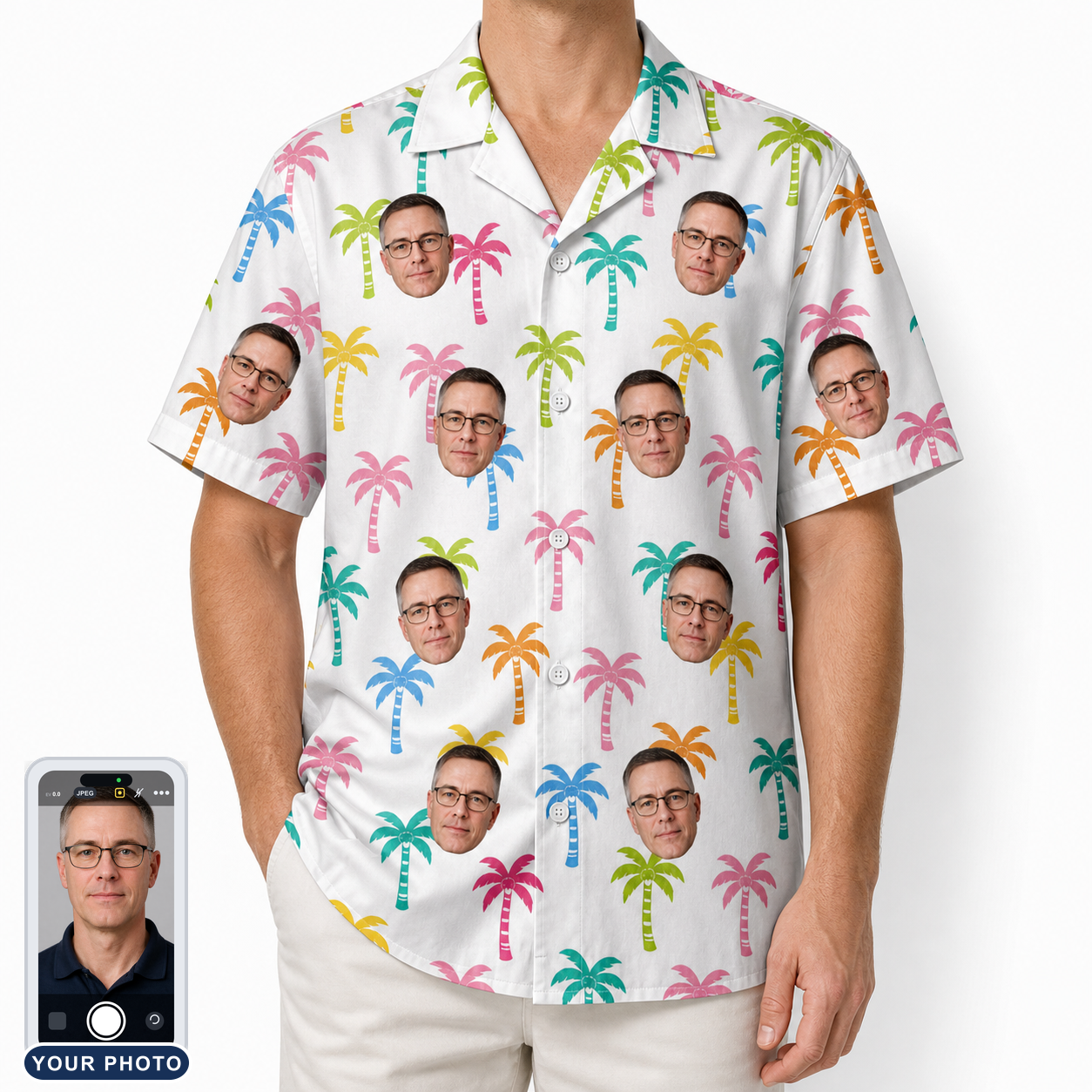 Men's Jungle Jive Custom Face Hawaiian Shirt