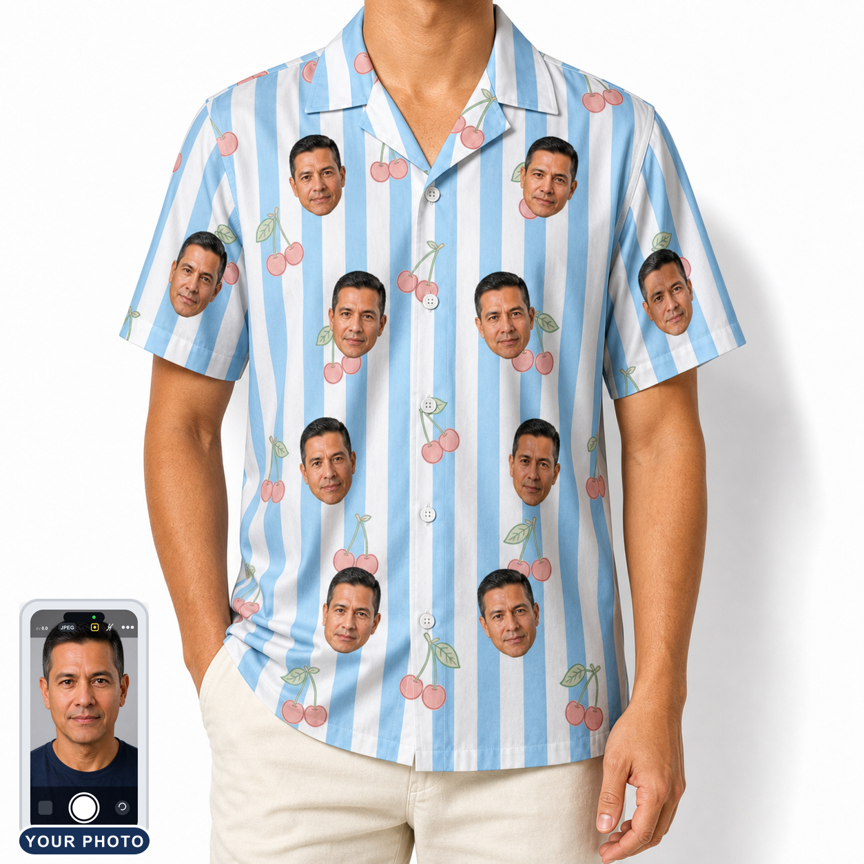 Men's Orchard Oddball Custom Face Hawaiian Shirt