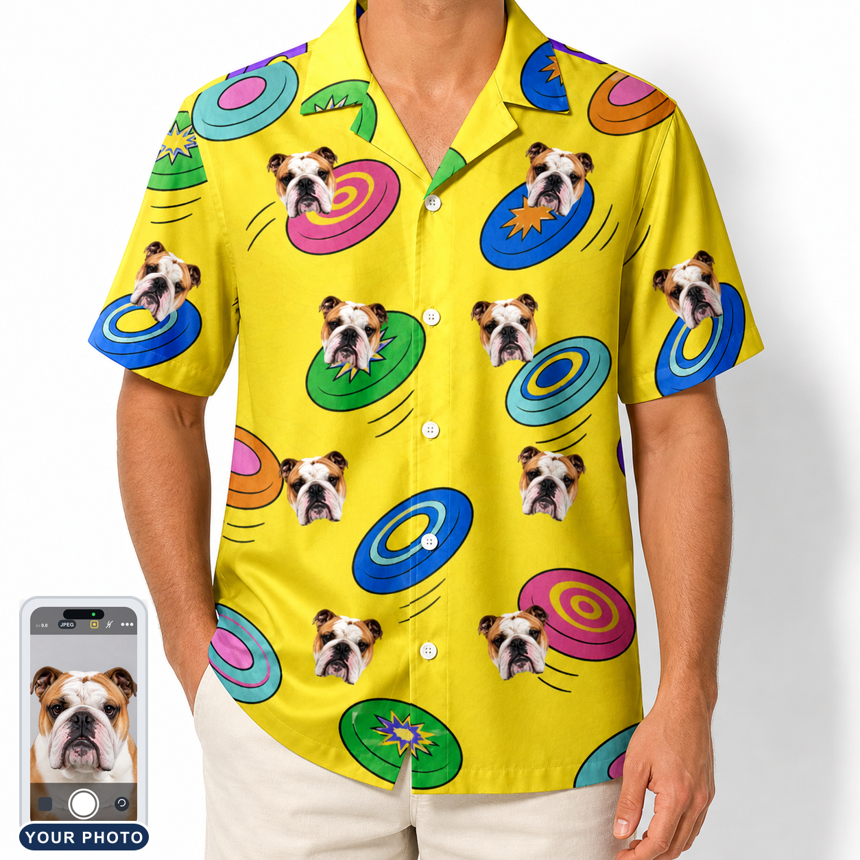 Men's Fetch Flight Custom Dog Face Hawaiian Shirt
