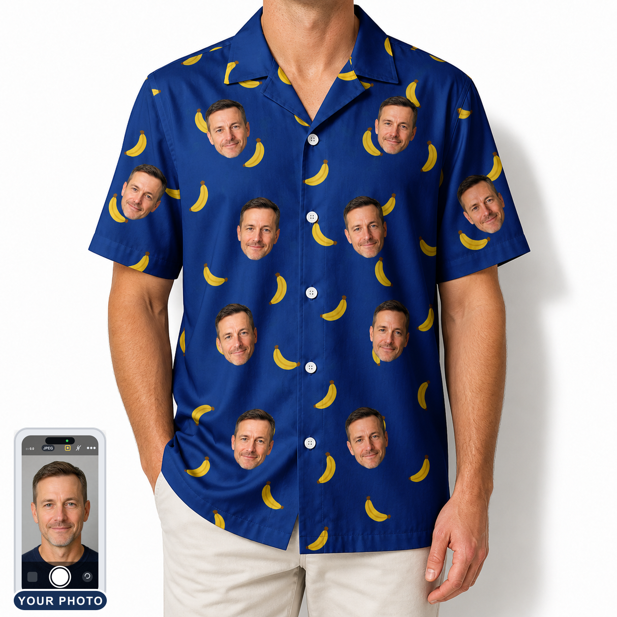 Men's Bunch Buzz Custom Face Hawaiian Shirt