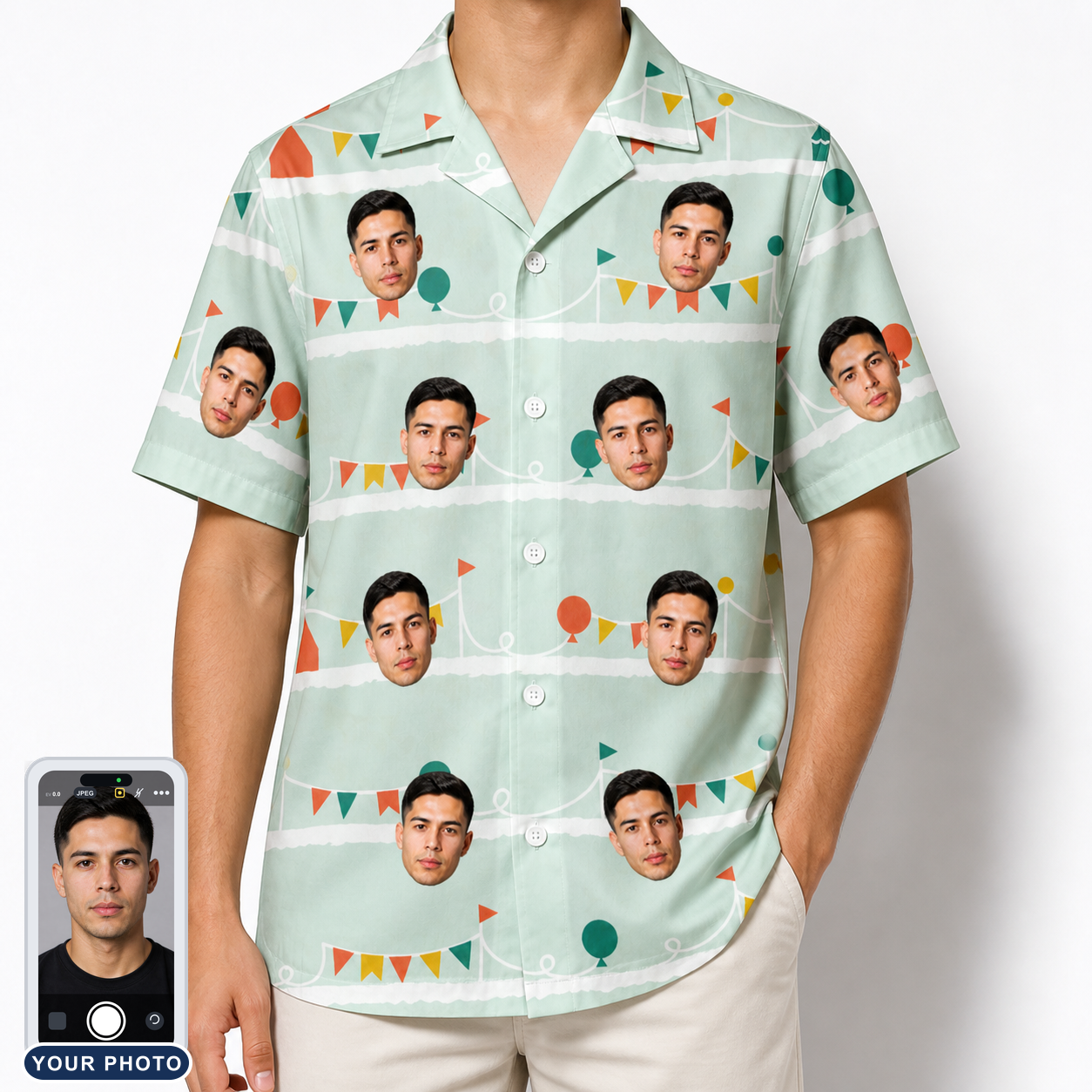 Men's Aisle Antics Custom Face Hawaiian Shirt