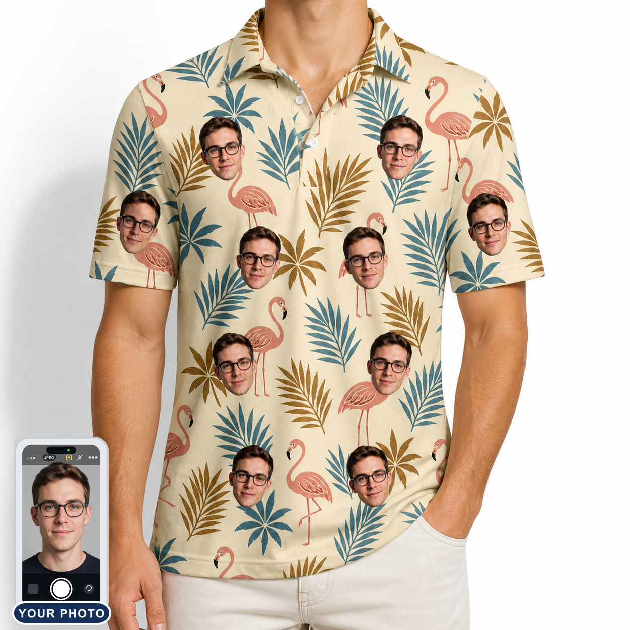 Men's Flamboyance Dance Custom Face Polo Shirt