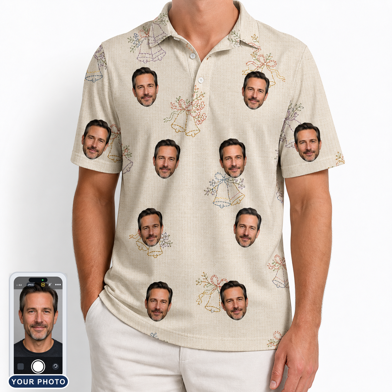 Men's Tolling Tides Custom Face Polo Shirt