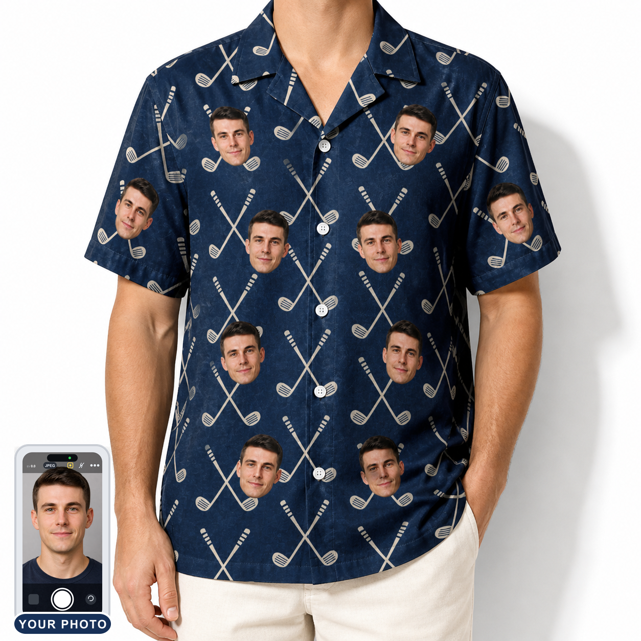 Men's Swing Crossroads Custom Face Hawaiian Shirt