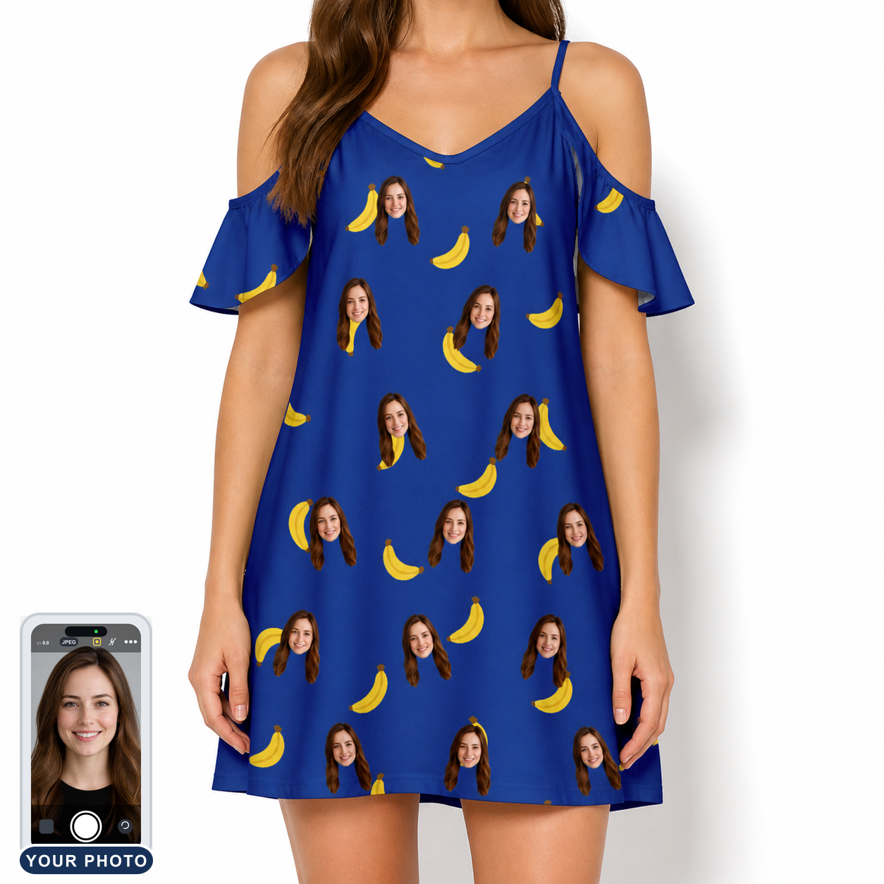 Women's Bunch Buzz Custom Face Off-Shoulder Dress