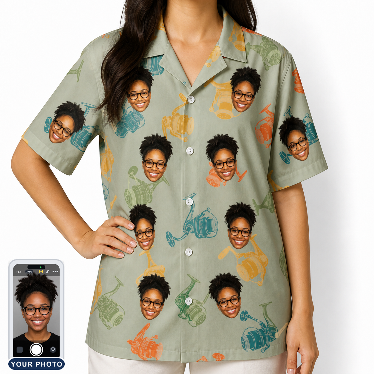 Women's Handle Hijinks Custom Face Hawaiian Shirt