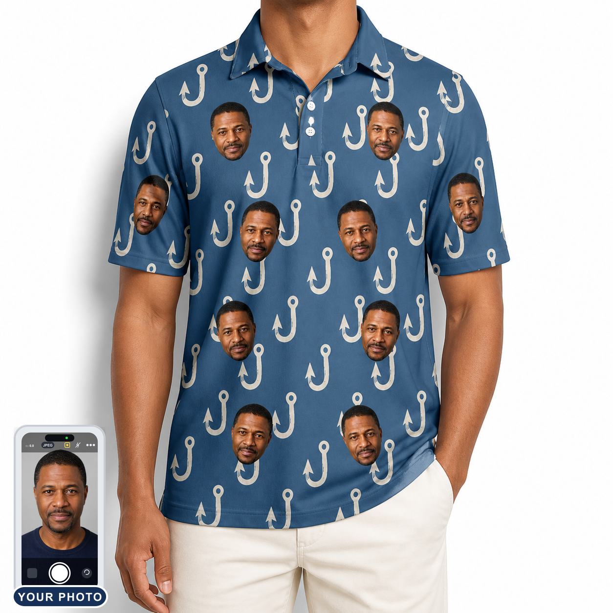 Men's Treble Trouble Custom Face Polo Shirt
