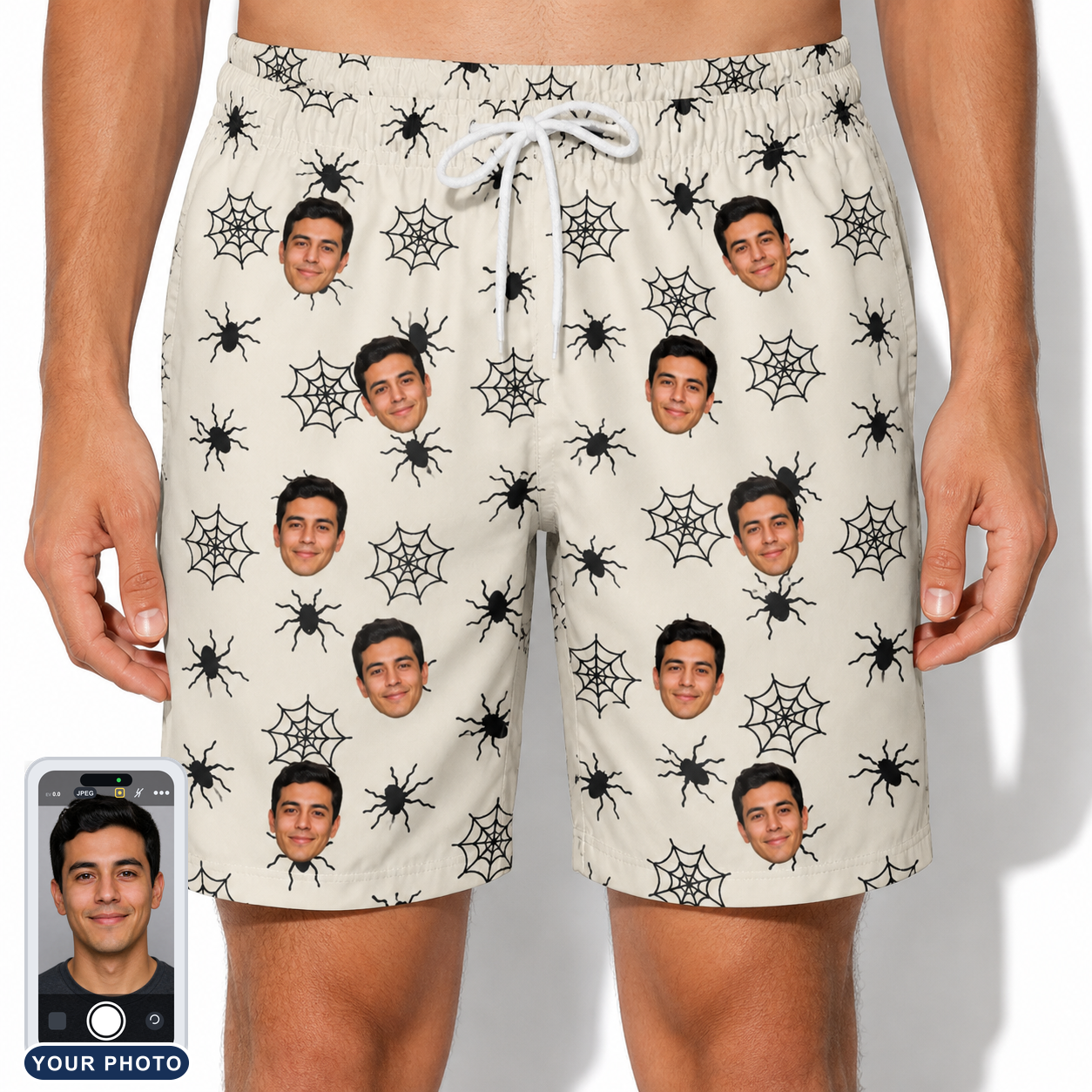 Men's Tangle Terror Custom Face Beach Shorts