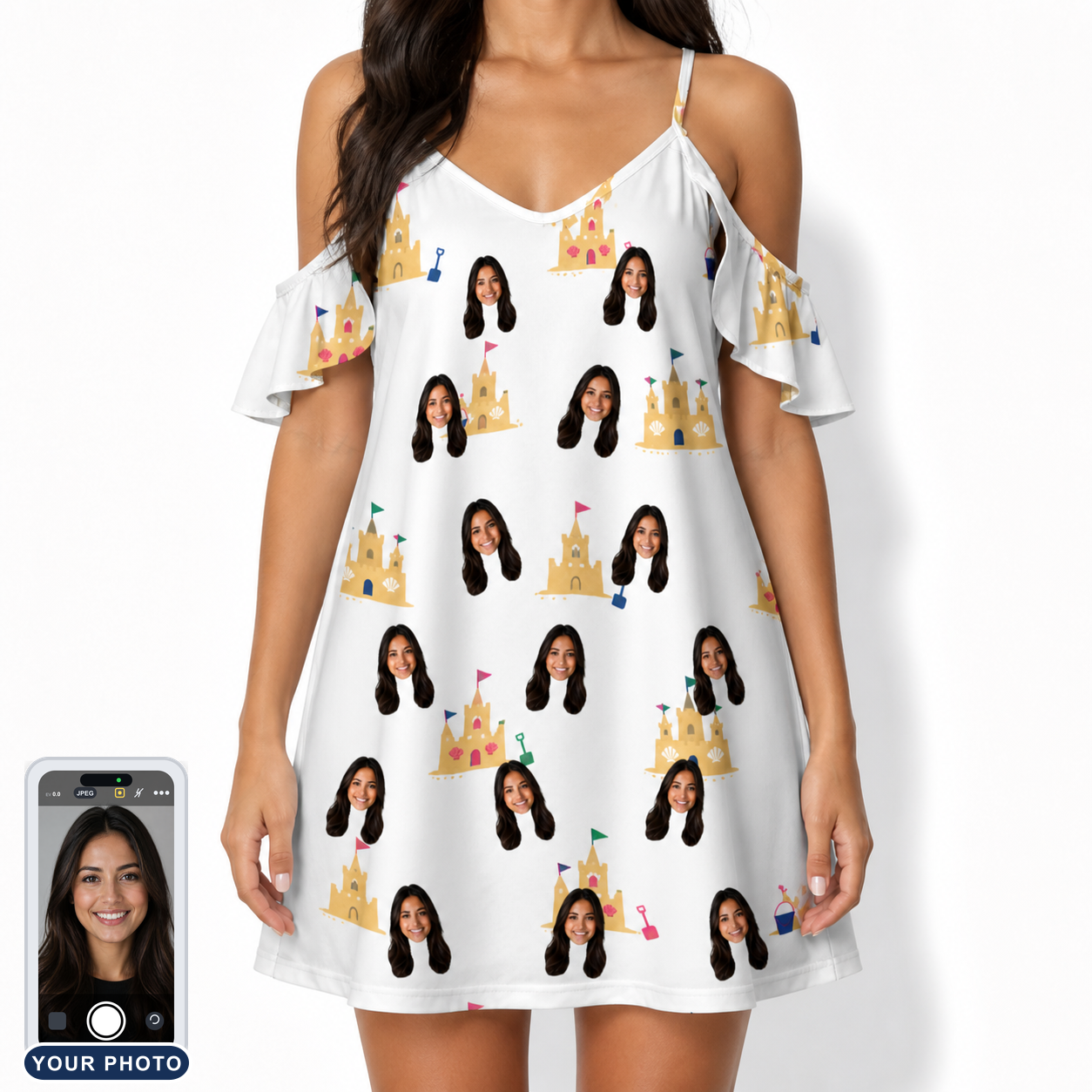 Women's Dune Dynasty Custom Face Off-Shoulder Dress