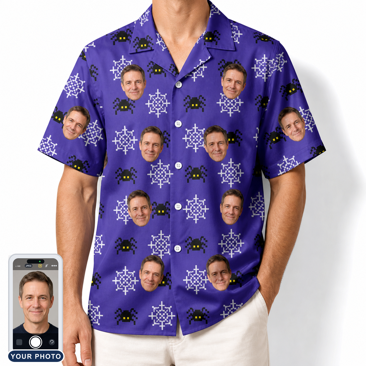 Men's Leggy Lurkers Custom Face Hawaiian Shirt