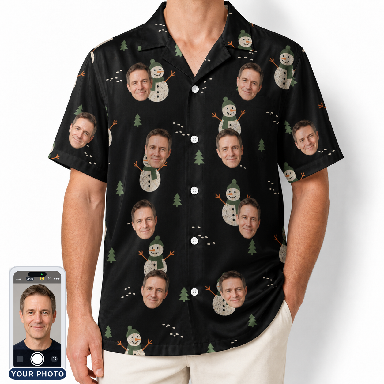 Men's Carrot Crooners Custom Face Hawaiian Shirt