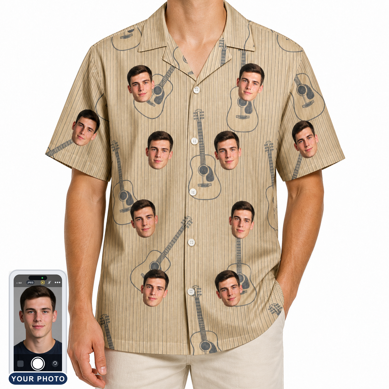Men's Strum Supreme Custom Face Hawaiian Shirt