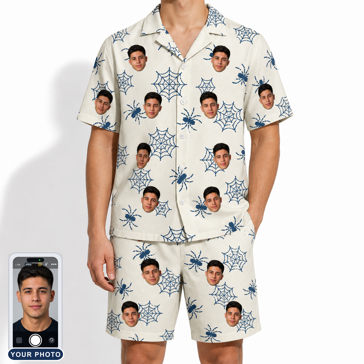 Men's Gloom Looms Custom Face Shirt & Shorts Set
