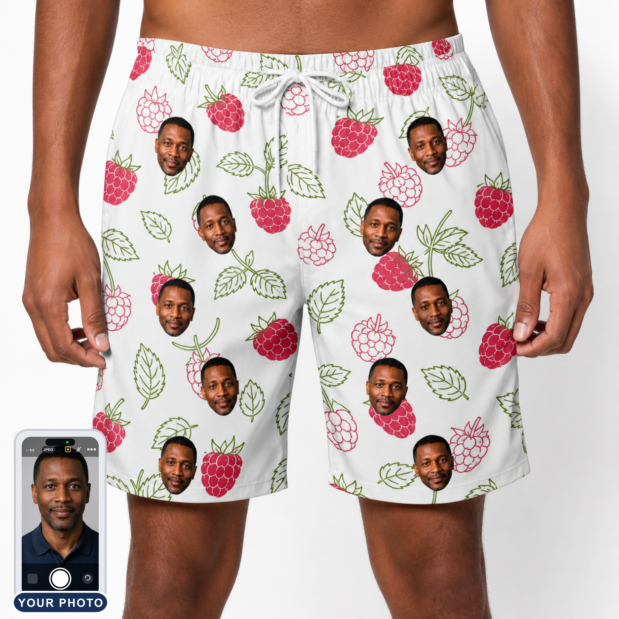 Men's Drupelet Dance Custom Face Beach Shorts