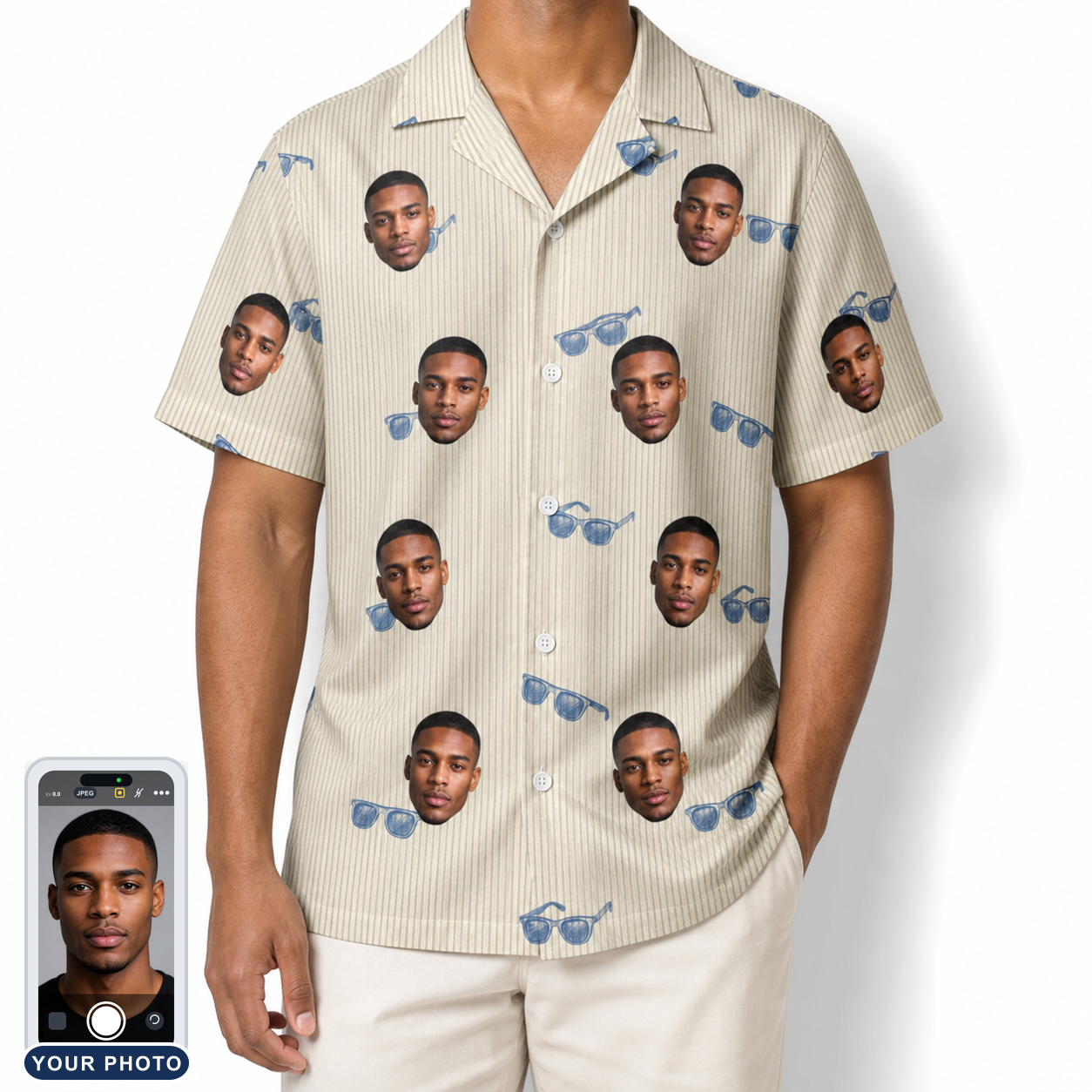 Men's Solar Sire Custom Face Hawaiian Shirt