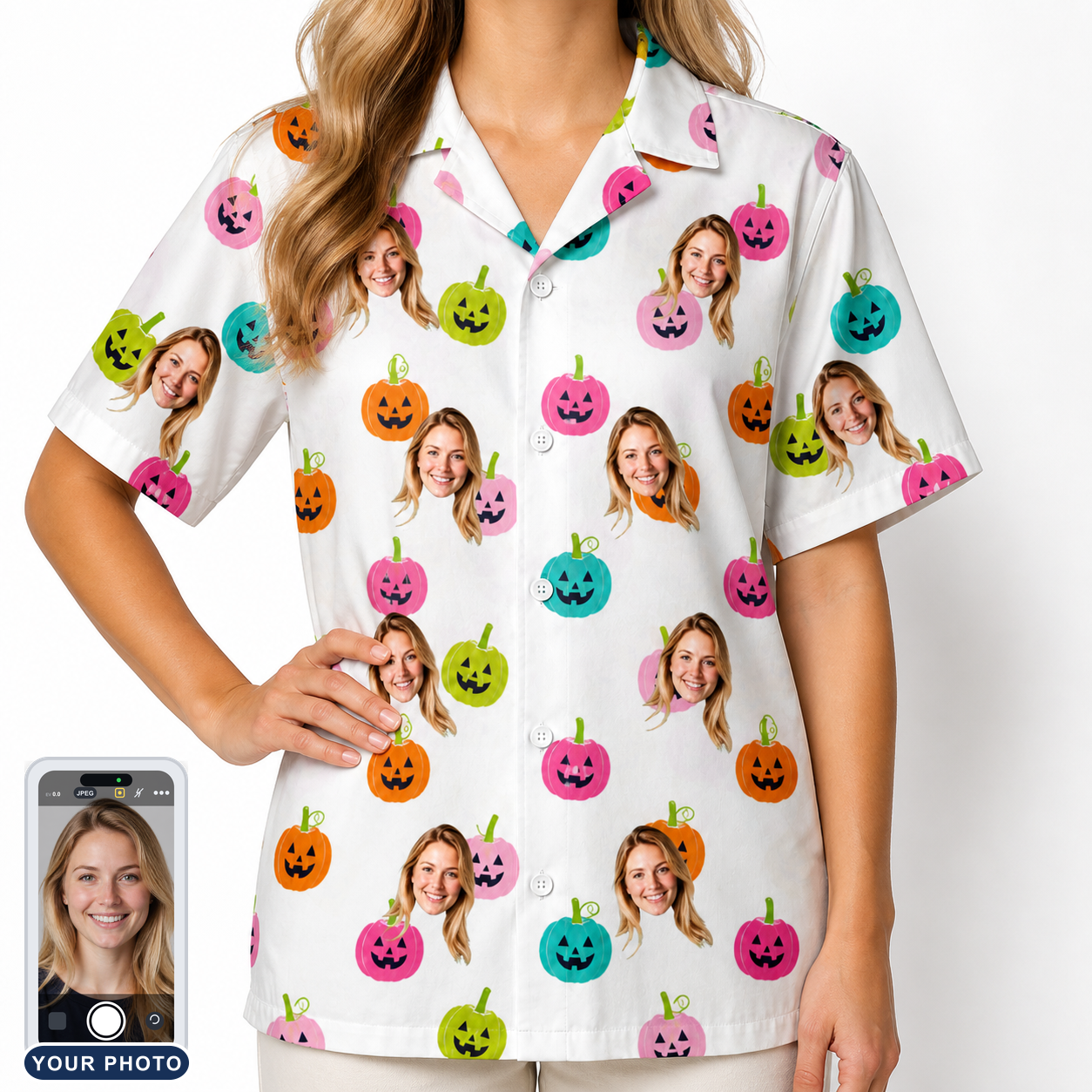 Women's Patch Prowlers Custom Face Hawaiian Shirt