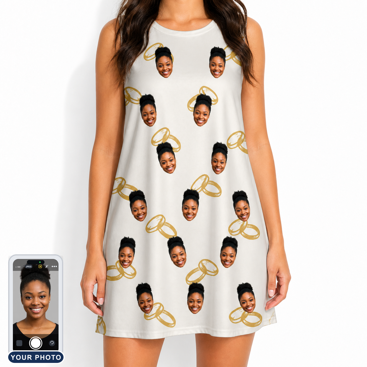 Women's Paired Piers Custom Face Tank Dress