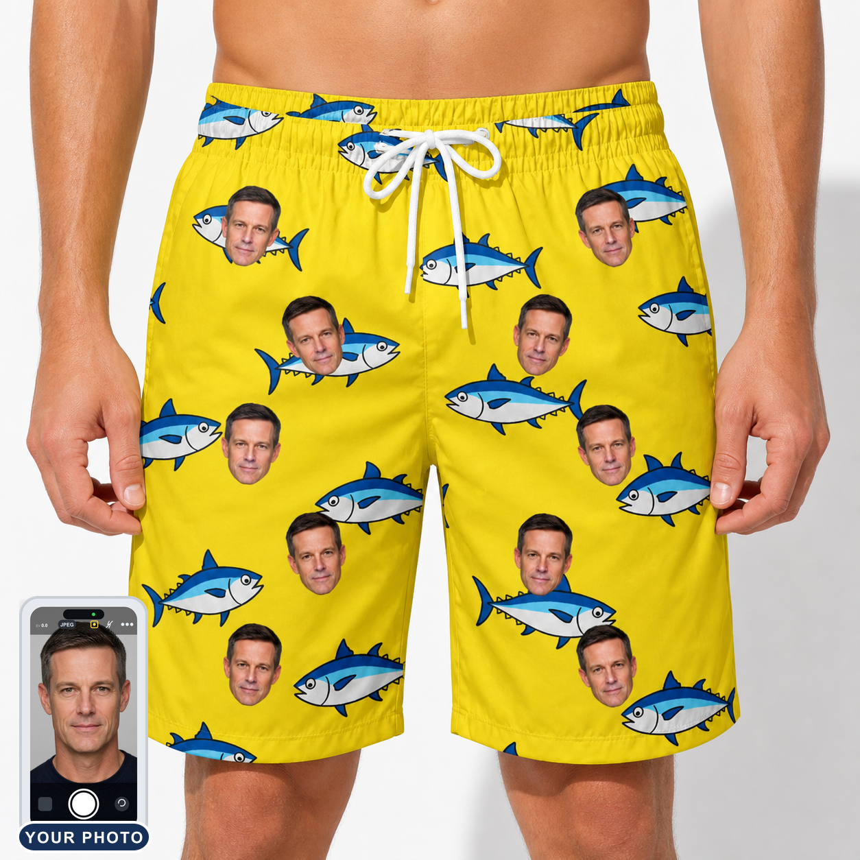 Men's Bluefin Banter Custom Face Beach Shorts