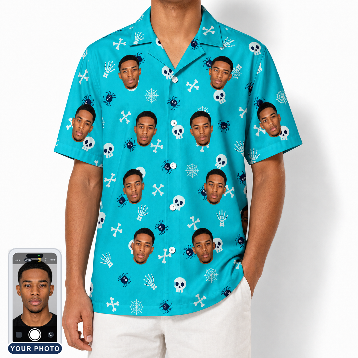 Men's Cranium Capers Custom Face Hawaiian Shirt