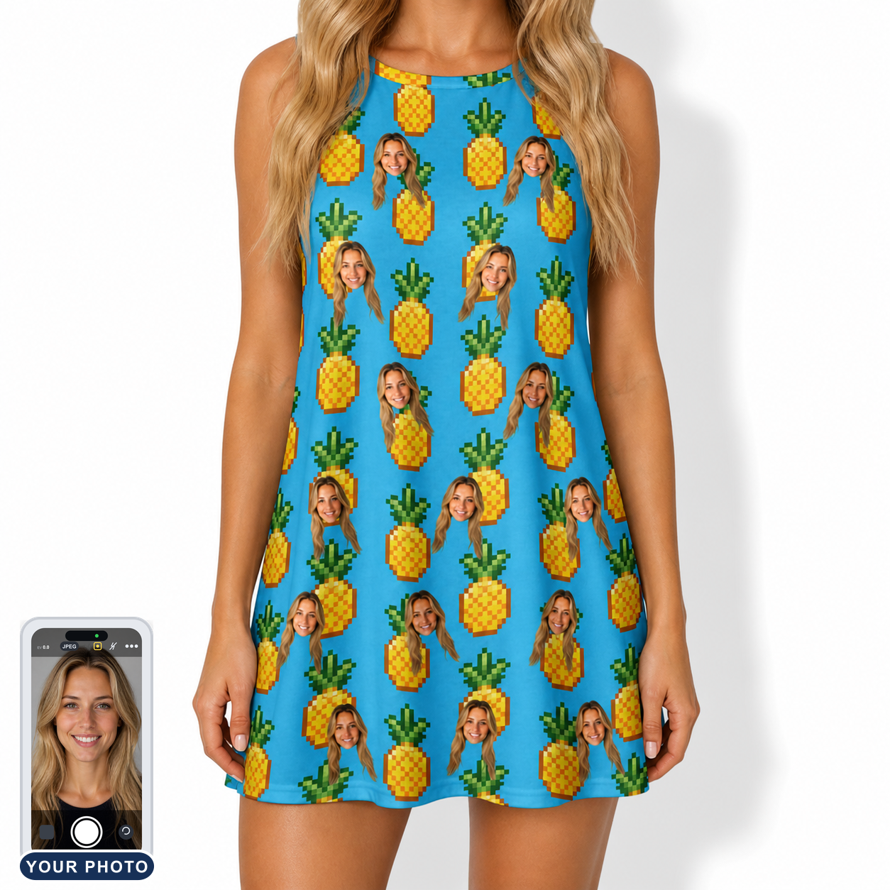 Women's Exotic Excursion Custom Face Tank Dress