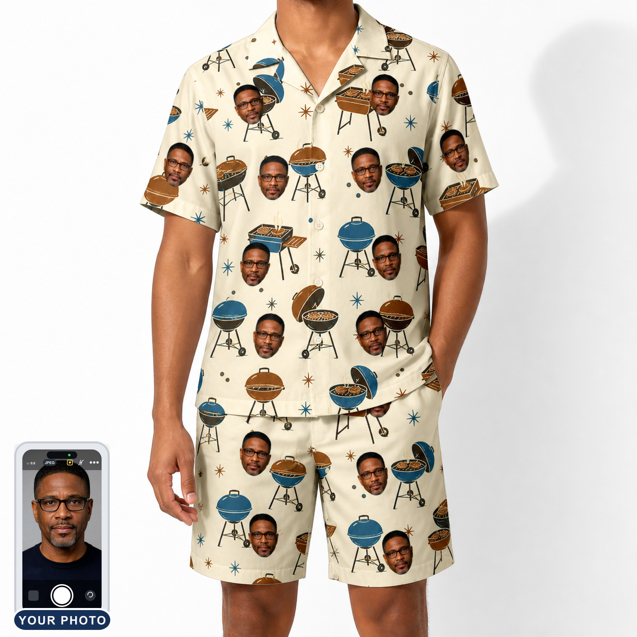 Men's Sovereign Sizzle Custom Face Shirt & Shorts Set