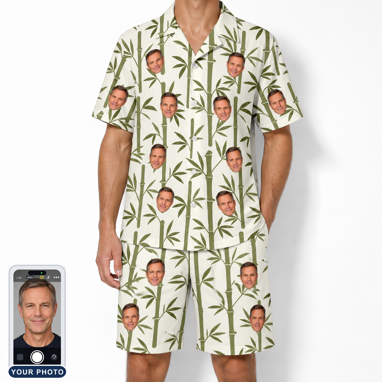 Men's Reed Revival Custom Face Shirt & Shorts Set