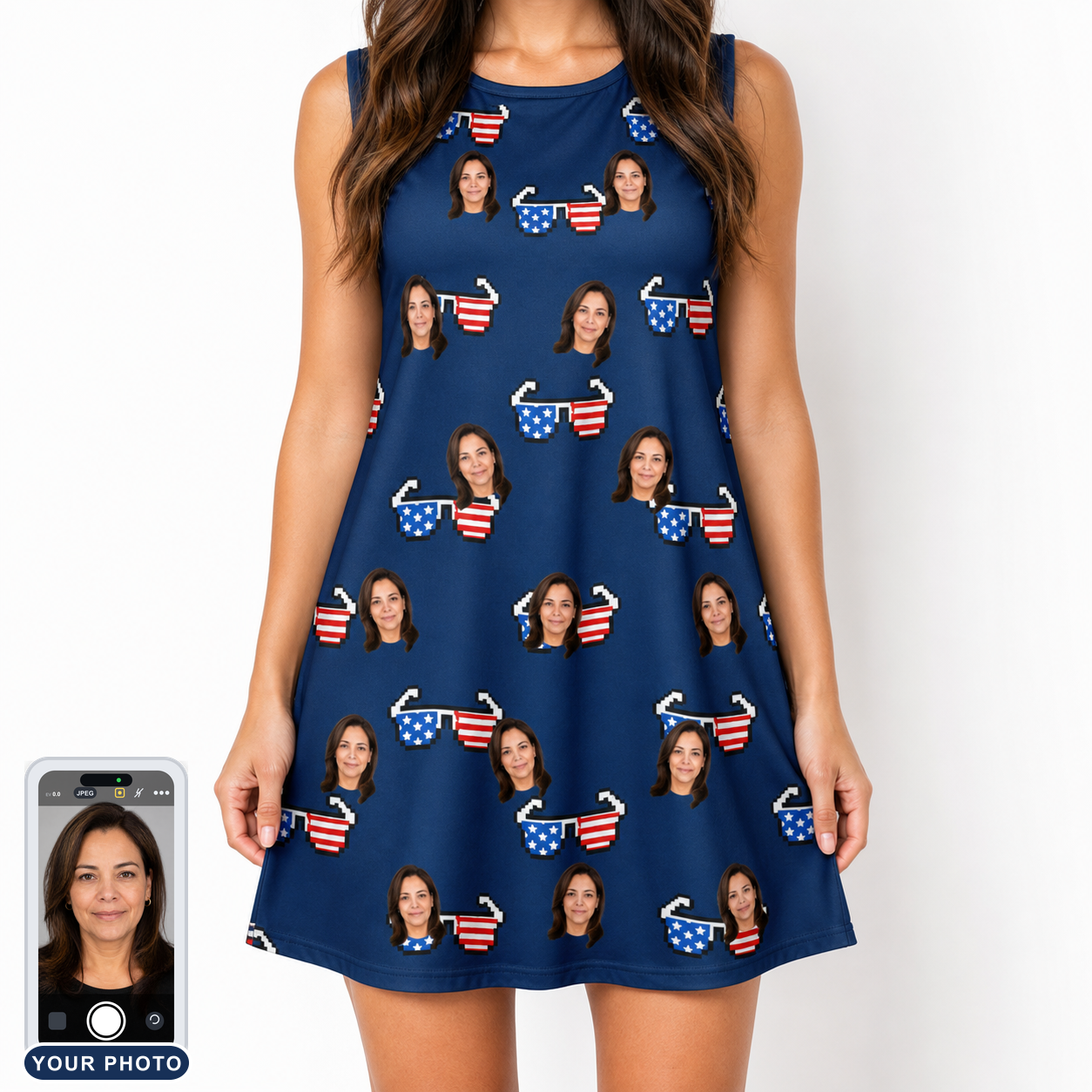 Women's Rebel Reflectors Custom Face Tank Dress