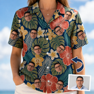 Tropical Hibiscus Custom Face Hawaiian Shirt - 3