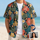 Tropical Hibiscus Custom Face Hawaiian Shirt - 5