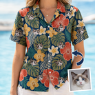 Tropical Hibiscus Custom Face Hawaiian Shirt - 8