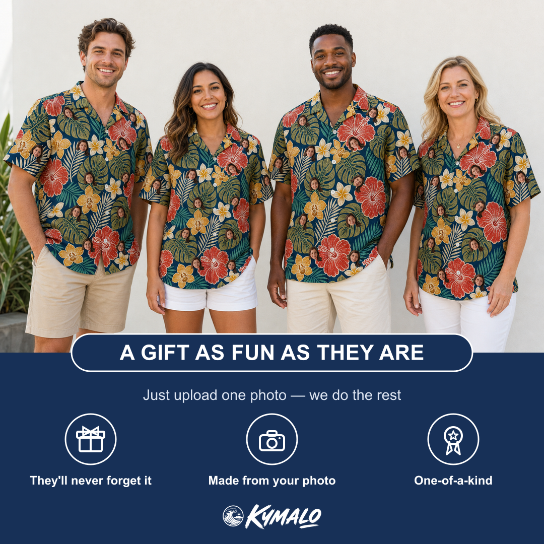 Tropical Hibiscus Custom Face Hawaiian Shirt - 2