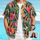 Tropical Plumeria Custom Face Hawaiian Shirt - 8