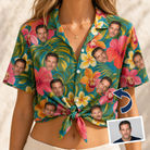 Tropical Plumeria Custom Face Hawaiian Shirt - 6