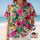 Plumeria Tropical Custom Face Hawaiian Shirt - 4