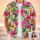 Plumeria Tropical Custom Face Hawaiian Shirt - 2