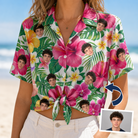 Plumeria Tropical Custom Face Hawaiian Shirt - 7