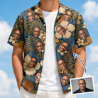 Men's Frond Flower Fizz Custom Face Hawaiian Shirt