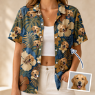Women's Frond Flower Fizz Custom Face Hawaiian Shirt - 6
