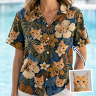 Women's Frond Flower Fizz Custom Face Hawaiian Shirt - 7