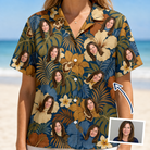 Women's Frond Flower Fizz Custom Face Hawaiian Shirt - 3