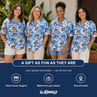 Women's Hibiscus Hula Hooray Custom Face Hawaiian Shirt