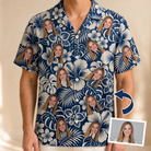 Tropical Flower Custom Face Men's Hawaiian Shirt