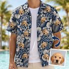 Tropical Flower Custom Face Men's Hawaiian Shirt - 6