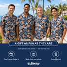 Tropical Flower Custom Face Men's Hawaiian Shirt - 2