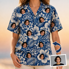 Tropical Floral Custom Face Women's Hawaiian Shirt