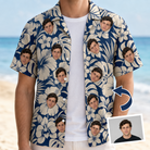 Tropical Flower Custom Face Men's Hawaiian Shirt