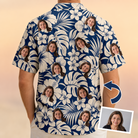 Tropical Flower Custom Face Men's Hawaiian Shirt - 7