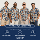 Tropical Flower Custom Face Men's Hawaiian Shirt - 2